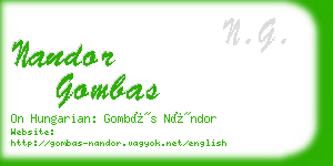 nandor gombas business card